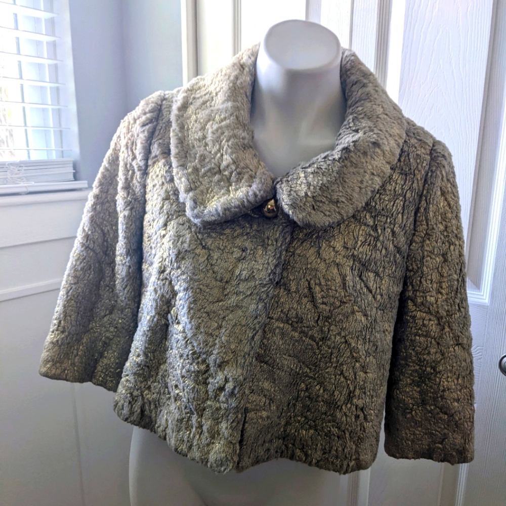 Kate Spade Wedding Belles faux fur cold coat M